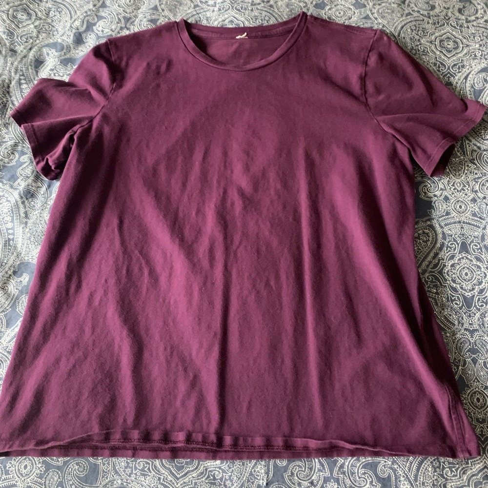 Lululemon cotton straight hem crew neck T-shirt